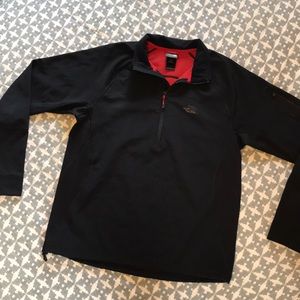 Men’s NorthFace half zip soft shell jacket